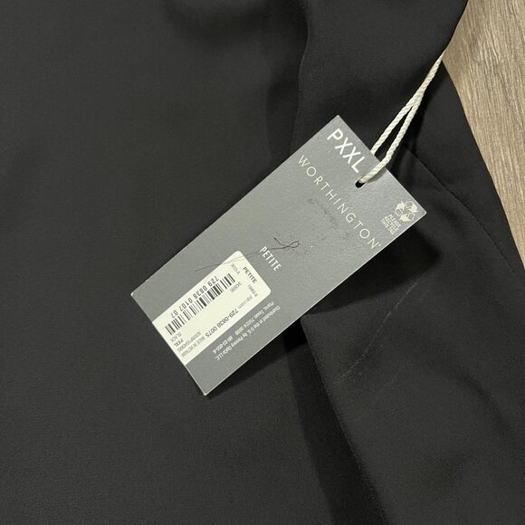 Worthington Black Sleeveless Sheer Tank Top NWT Size XXL Petite - Picture 2 of 4